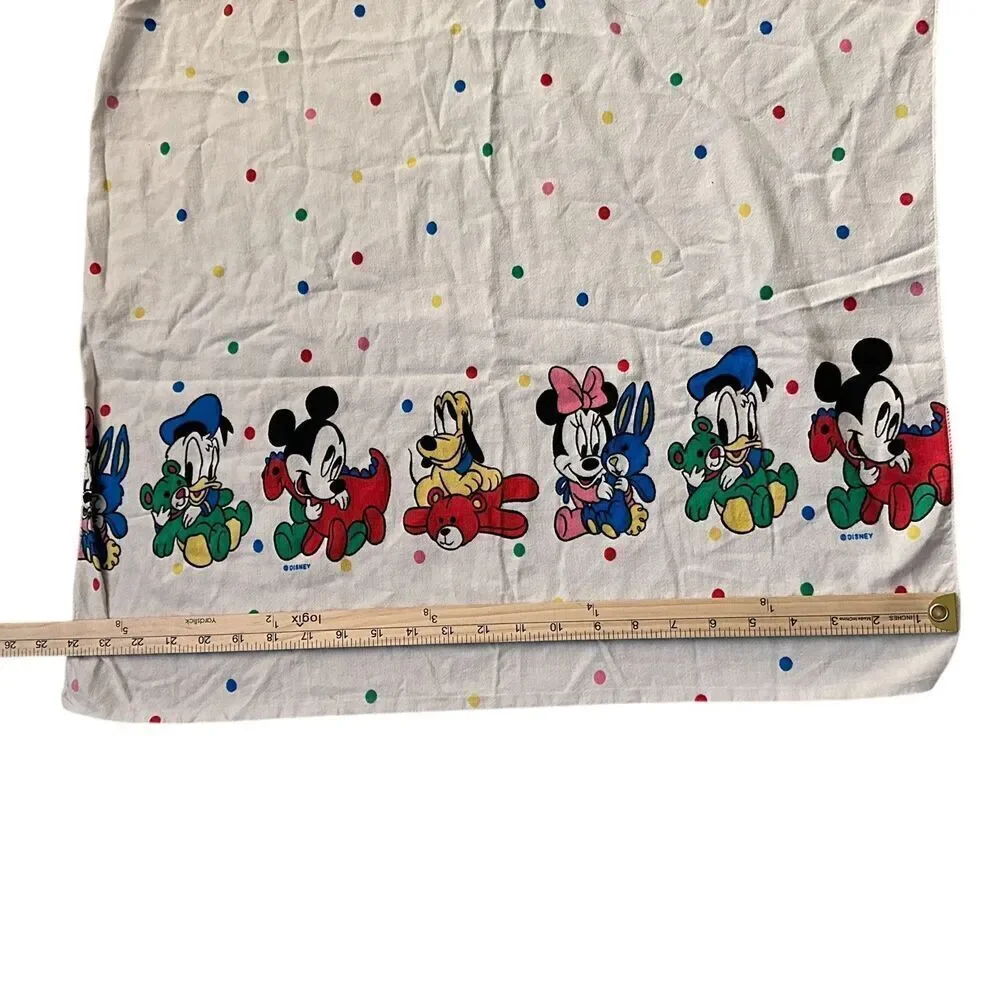 Disney Babies Vintage 80s Flannel Baby Receiving Crib Blanket – 38